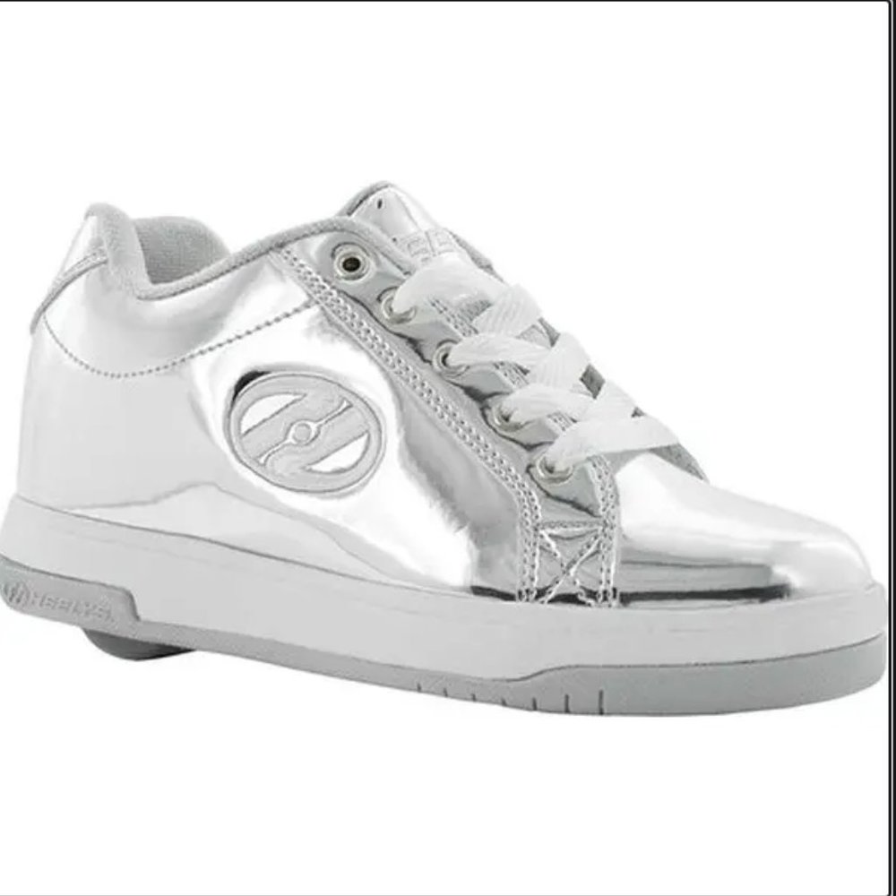 Girls Silver Heelys Sz 3